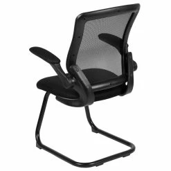Buy 😍 Scranton & Co Contemporary Mesh Sled Base Office Chair In Black 😍 -Guest Chairs Sales 2437145 2 L
