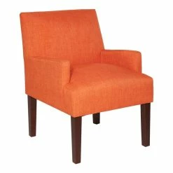 Brand new โญ OS Home And Office Furniture Transitional Fabric Guest Chair In Tangerine Orange ๐