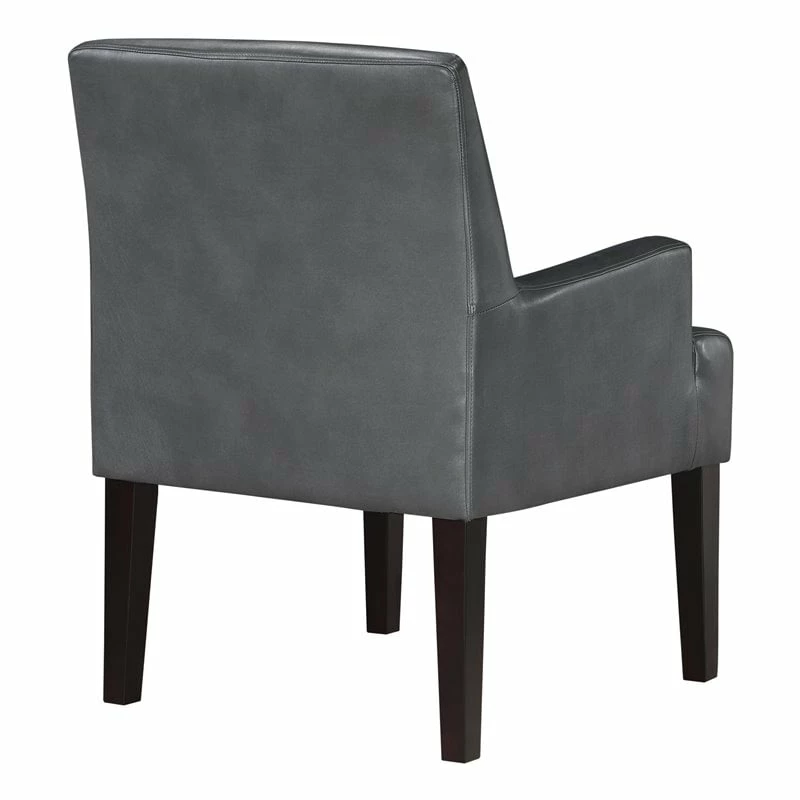 Hot Sale ๐ OS Home And Office Furniture Transitional Faux Leather Guest Chair In Pewter โจ 5 Hot Sale ๐ OS Home And Office Furniture Transitional Faux Leather Guest Chair In Pewter โจ - Image 5