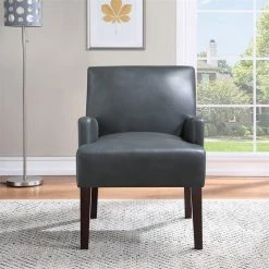 Hot Sale ๐ OS Home And Office Furniture Transitional Faux Leather Guest Chair In Pewter โจ 15 Hot Sale ๐ OS Home And Office Furniture Transitional Faux Leather Guest Chair In Pewter โจ -Guest Chairs Sales 2442158 7 L