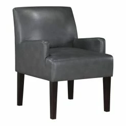 Hot Sale ๐ OS Home And Office Furniture Transitional Faux Leather Guest Chair In Pewter โจ