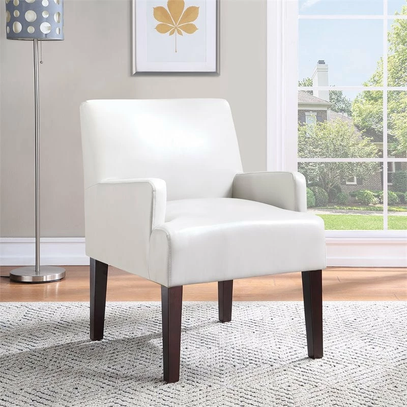 Best Sale ๐ OS Home And Office Furniture Transitional Faux Leather Guest Chair In Cream ๐ 2 Best Sale ๐ OS Home And Office Furniture Transitional Faux Leather Guest Chair In Cream ๐ - Image 2