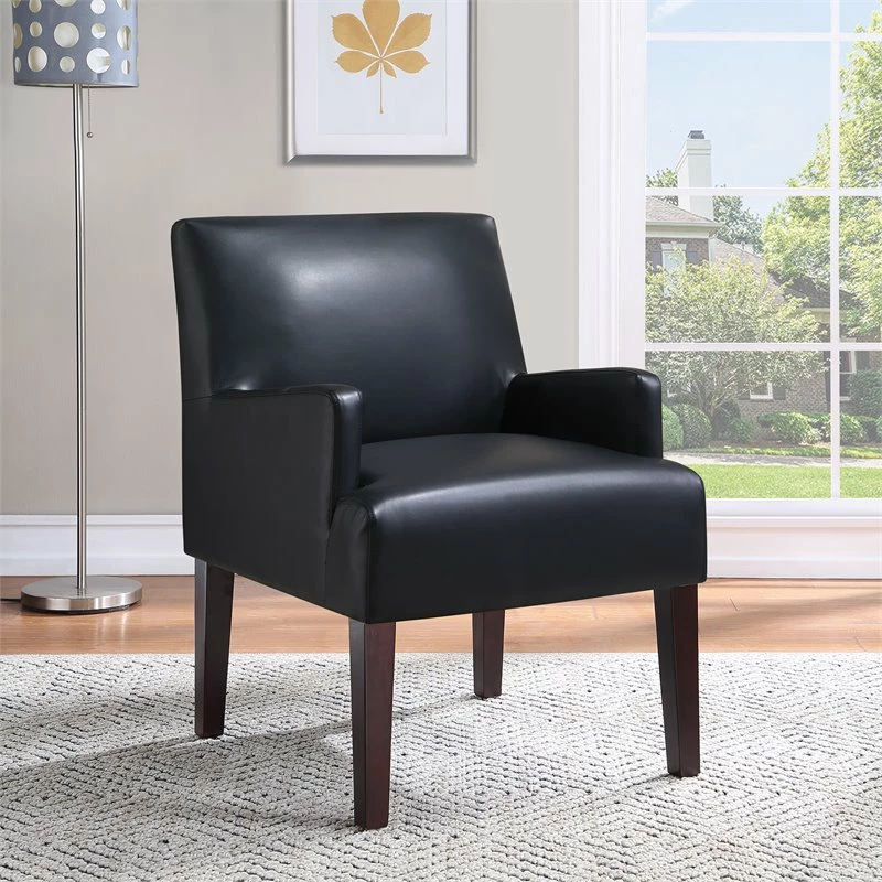 Discount ๐ OSP Home Furnishings Main Street Guest Chair Black Faux Leather ๐ 2 Discount ๐ OSP Home Furnishings Main Street Guest Chair Black Faux Leather ๐ - Image 2
