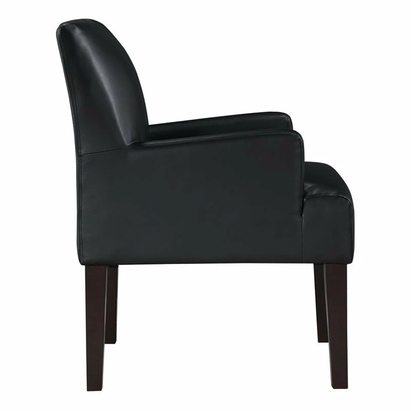 Discount ๐ OSP Home Furnishings Main Street Guest Chair Black Faux Leather ๐ 4 Discount ๐ OSP Home Furnishings Main Street Guest Chair Black Faux Leather ๐ - Image 4