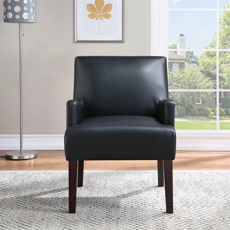 Discount ๐ OSP Home Furnishings Main Street Guest Chair Black Faux Leather ๐ 7 Discount ๐ OSP Home Furnishings Main Street Guest Chair Black Faux Leather ๐ - Image 7