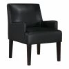Discount 🛒 OSP Home Furnishings Main Street Guest Chair Black Faux Leather 😀