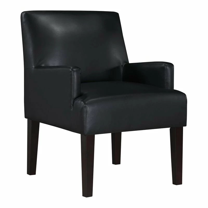 Discount ๐ OSP Home Furnishings Main Street Guest Chair Black Faux Leather ๐ 1 Discount ๐ OSP Home Furnishings Main Street Guest Chair Black Faux Leather ๐