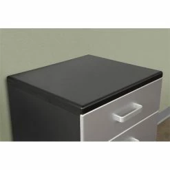 Cheapest ⭐ Tuff Stor 23.5" 2-door Contemporary Wood Garage Base Cabinet In Black/Silver ❤️ -Guest Chairs Sales 2442417 2 L