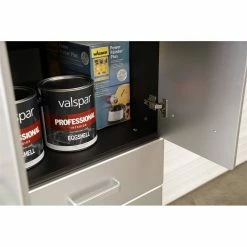 Outlet 😍 Tuff Stor 23.5" 2-door Wood Garage Base Cabinet With 3 Drawers In Black/Silver 👍 -Guest Chairs Sales 2442418 5 L