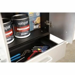 Outlet 😍 Tuff Stor 23.5" 2-door Wood Garage Base Cabinet With 3 Drawers In Black/Silver 👍 -Guest Chairs Sales 2442418 6 L