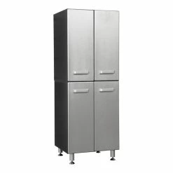 Outlet 👍 Tuff Stor 23.5" 4-door Contemporary Wood Garage Storage Cabinet In Silver/Black 👏