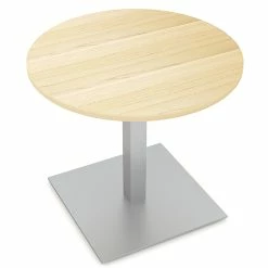 Best deal ๐ฅ Skutchi Designs Inc 3 Person Round Conference Table Square Brushed Aluminum Base 34" Maple ๐ฅ