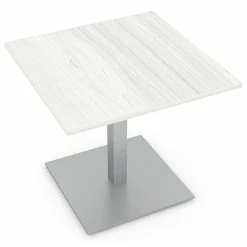 Best reviews of โญ Skutchi Designs Inc 4 Person Square Conference Table Metal Base 34" Engineered Wood White Cypress ๐