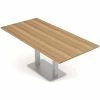 Flash Sale 🔔 Skutchi Designs Inc 6 Person Conference Table 6' Rectangle Laminate Top Square Metal Base Driftwood 🎉