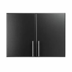 Hot Sale 🌟 Pemberly Row Contemporary 32" Stackable Wall Cabinet In Black ✨ -Guest Chairs Sales 2452053 2 L