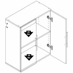 Outlet 😍 Pemberly Row Transitional 24" Upper Wooden Garage Storage Cabinet In Black 👏 -Guest Chairs Sales 2452071 20 L