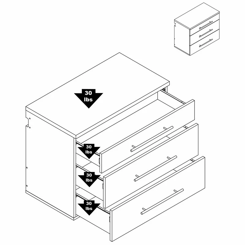 Flash Sale ๐ฅ Pemberly Row Transitional 3 Drawer Wooden Base Garage Storage Cabinet In Black ๐ฅฐ 12 Flash Sale ๐ฅ Pemberly Row Transitional 3 Drawer Wooden Base Garage Storage Cabinet In Black ๐ฅฐ - Image 12