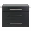 Flash Sale 🔥 Pemberly Row Transitional 3 Drawer Wooden Base Garage Storage Cabinet In Black 🥰