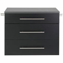 Flash Sale 🔥 Pemberly Row Transitional 3 Drawer Wooden Base Garage Storage Cabinet In Black 🥰