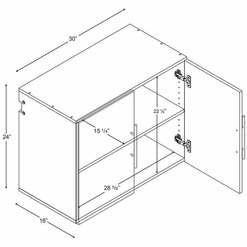 Cheapest โจ Pemberly Row Transitional 30" Upper Wooden Garage Storage Cabinet In Black ๐งจ 12 Cheapest โจ Pemberly Row Transitional 30" Upper Wooden Garage Storage Cabinet In Black ๐งจ - Image 12