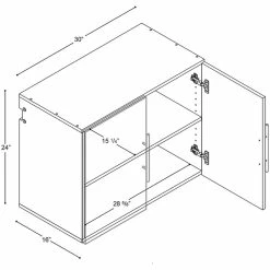 Best deal 🎉 Pemberly Row Contemporary 30" Wall Mounted Garage Cabinet In White 💯 -Guest Chairs Sales 2452075 6 L