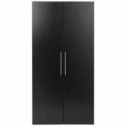 New 😉 Pemberly Row Transitional 36" Large Wooden Garage Storage Cabinet In Black 💯