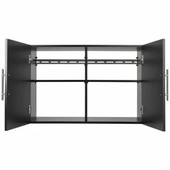 Coupon ⭐ Pemberly Row Transitional 36" Upper Wooden Garage Storage Cabinet In Black 🧨 -Guest Chairs Sales 2452077 12 L