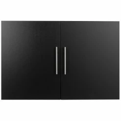 Coupon ⭐ Pemberly Row Transitional 36" Upper Wooden Garage Storage Cabinet In Black 🧨