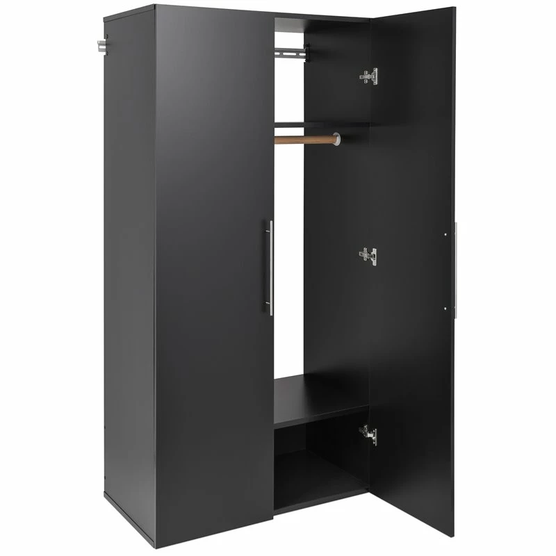 Brand new ๐ Pemberly Row Transitional Wooden Garage Storage Wardrobe Cabinet In Black ๐ 2 Brand new ๐ Pemberly Row Transitional Wooden Garage Storage Wardrobe Cabinet In Black ๐ - Image 2