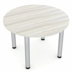 Hot Sale 👏 Skutchi Designs Inc 4 Person Round Conference Table With Post Legs Harmony Series 46" Sea Salt 🥰