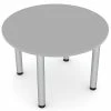 Buy 💯 Skutchi Designs Inc 4 Person Round Conference Table With Post Legs Harmony Series 46" Light Gray 👍