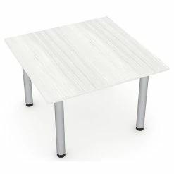 Top 10 😀 Skutchi Designs Inc 4 Person Square Conference Table W/Post Legs Harmony Series 46" White Cypress 💯