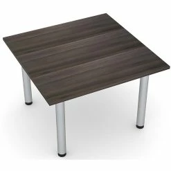 Cheap 🤩 Skutchi Designs Inc 4 Person Square Conference Table W/Post Legs Harmony Series 46" Black Oak 🎁