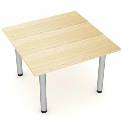 Cheap 👍 Skutchi Designs Inc 4 Person Square Conference Table W/Post Legs Harmony Series 46" Maple 🤩