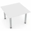 Outlet 😍 Skutchi Designs Inc 4 Person Square Conference Table W/Post Legs Harmony Series 46" White ✨