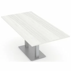 Brand new 🛒 Skutchi Designs Inc Rectangle 4 Person Conference Table Laminate Top Square Base 36X60 White Cypress 😍