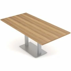 Outlet ✨ Skutchi Designs Inc Rectangle 4 Person Conference Table Laminate Top Square Base 36X60 Driftwood ⌛