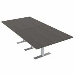 New 😀 Skutchi Designs Inc Large 8' Rectangular Conference Table 8 Person Metal T Bases Black Oak 🥰