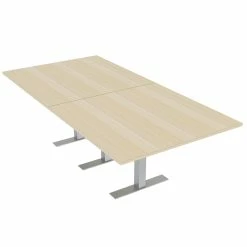 Best reviews of 🤩 Skutchi Designs Inc Large 8' Rectangular Conference Table 8 Person Metal T Bases Maple 🛒