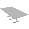 Buy 🎁 Skutchi Designs Inc Large 8' Rectangular Conference Table 8 Person Metal T Bases Light Gray 👍