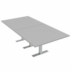 Buy 🎁 Skutchi Designs Inc Large 8' Rectangular Conference Table 8 Person Metal T Bases Light Gray 👍