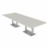 Coupon 👏 Skutchi Designs Inc 10 Person Rectangular 4X10 Conference Table Metal Double Post Base Sea Salt 🔔