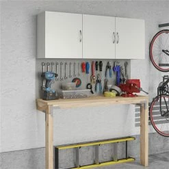 Promo ✨ Pemberly Row Engineered Wood Transitional 54" Wall Cabinet In White 😍 -Guest Chairs Sales 2468805 7 L