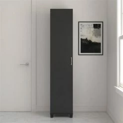 Budget 💯 Pemberly Row Transitional 16" Utility Storage Cabinet In Black 😀 -Guest Chairs Sales 2468820 12 L