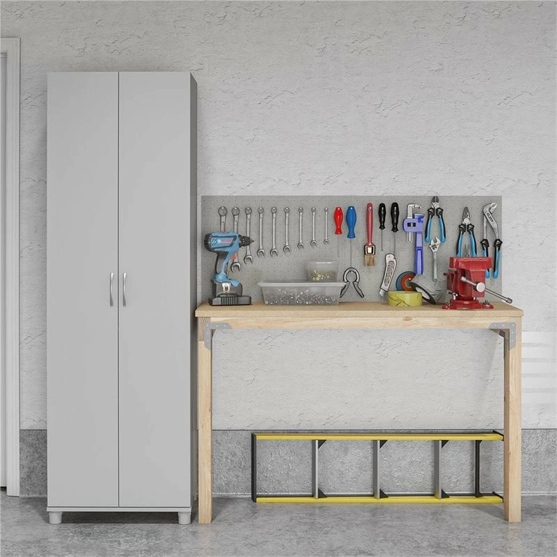 Cheap ๐ฏ Pemberly Row Transitional 24" Utility Storage Cabinet In Dove Gray โญ 5 Cheap ๐ฏ Pemberly Row Transitional 24" Utility Storage Cabinet In Dove Gray โญ - Image 5