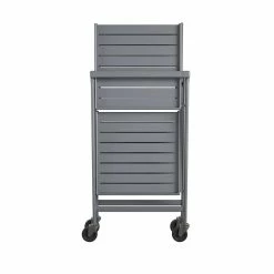 Budget 🤩 COSCO Outdoor Living Outdoor And Indoor Folding Serving Cart With Wheels In Gray ❤️ -Guest Chairs Sales 2470975 15 L