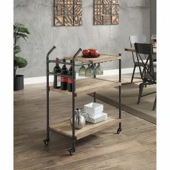 Best deal π ACME Furniture ACME Brantley Serving Cart In Oak And Sandy Black βοΈ 5 Best deal π ACME Furniture ACME Brantley Serving Cart In Oak And Sandy Black βοΈ -Guest Chairs Sales 2471695 2 L