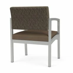 Best deal 🔥 Lesro Lenox Steel Oversize Guest Chair - Silver/Adler Peppercorn/Castillo Quarry 👏 -Guest Chairs Sales 2473287 2 L