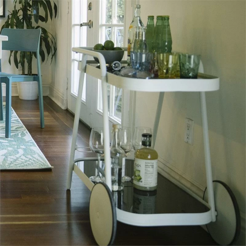 Cheapest ๐ COSCO Novogratz Poolside Collection Barbie Outdoor Bar Cart In White โจ 3 Cheapest ๐ COSCO Novogratz Poolside Collection Barbie Outdoor Bar Cart In White โจ - Image 3