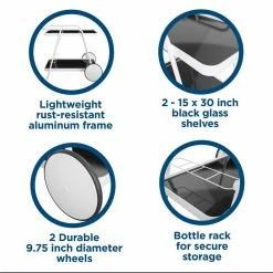 Cheapest ๐ COSCO Novogratz Poolside Collection Barbie Outdoor Bar Cart In White โจ 17 Cheapest ๐ COSCO Novogratz Poolside Collection Barbie Outdoor Bar Cart In White โจ -Guest Chairs Sales 2474083 3 L